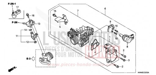 THROTTLE BODY WW125EX2A de 2010